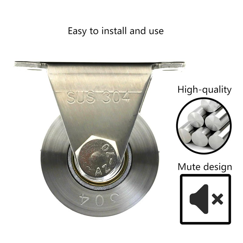 LTEMG V Type Groove Wheel Pulley Stainless Steel Silent Pulley Block,Wall-Mounted Ceiling Lifting Pulley Block,Sliding Gate Hardware,Removable Double Bearing,with Expansion Pipes and Screw(2 Pack) - Image 4